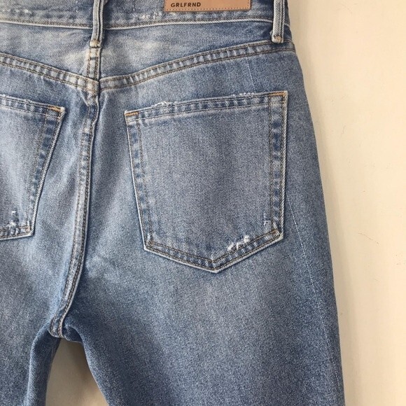 Grlfrnd Beverly One For The Road Denim Long Bermuda Boyfriend Jean Shorts 26 - Picture 9 of 16